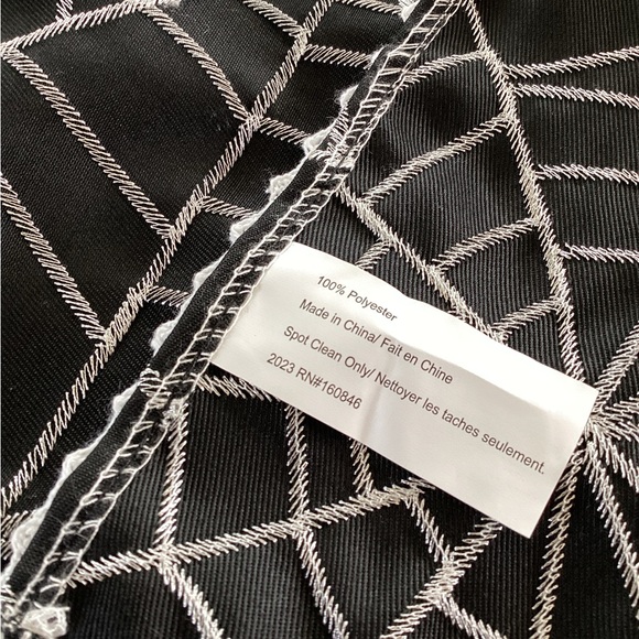 Halloween Table Runner, Black with Silver Spider Webs, 14x72, Polyester, - Picture 4 of 4